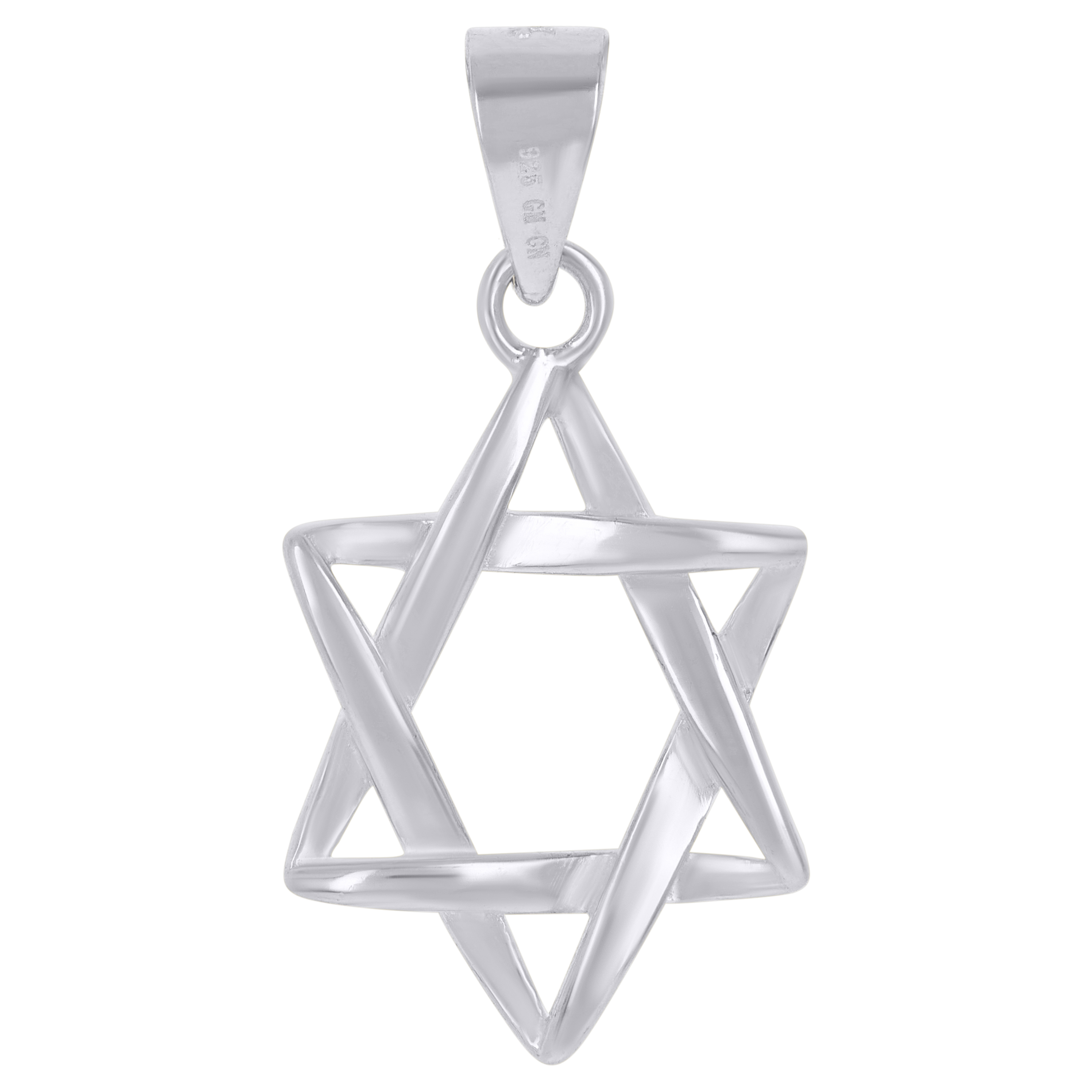 925 Sterling Silver Unisex Star Of David Religious Symbol Charm Pendant 20$